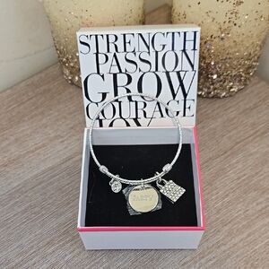 NEW Mary KAY Silvertone Bangle 'Party' Charm Bracelet